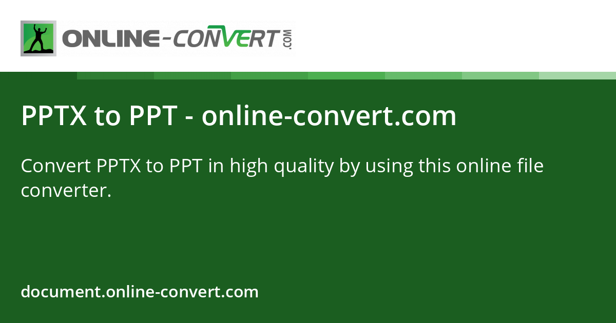 Convert Pptx To Ppt