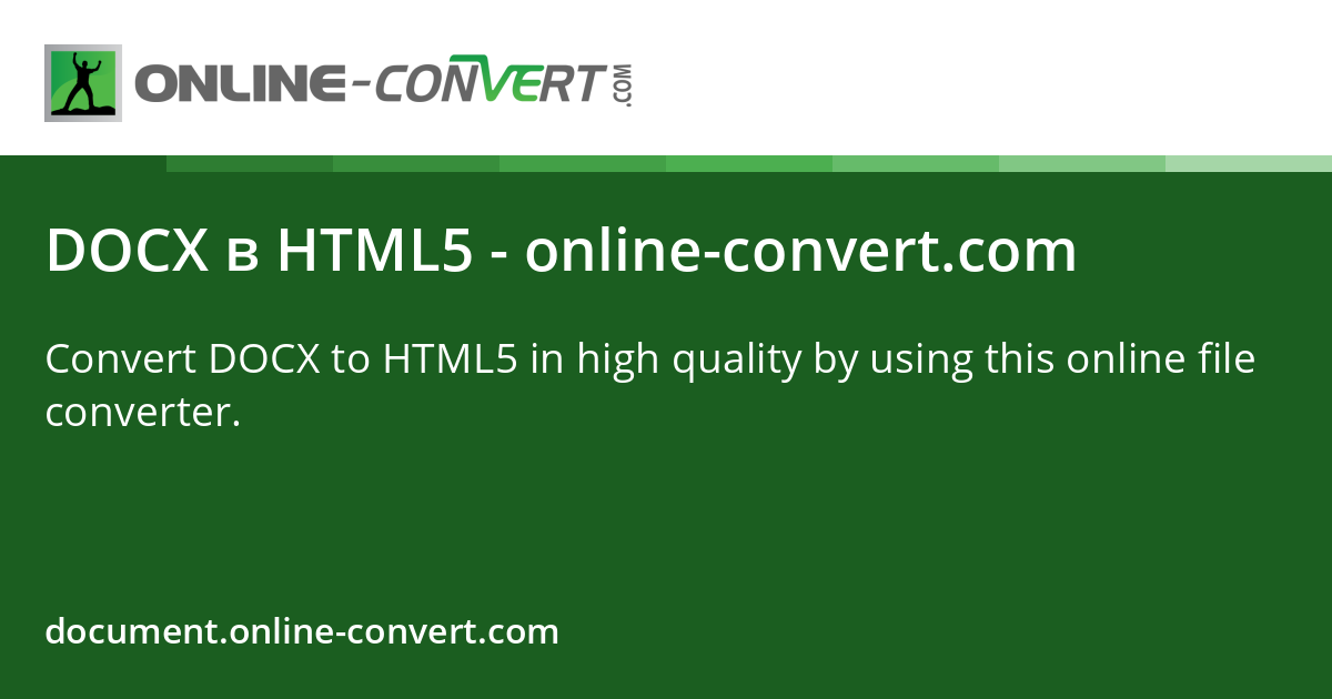 DOCX до HTML5 - online-convert.com
