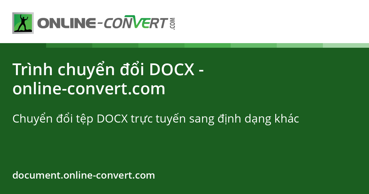 Trình chuyển đổi DOCX - online-convert.com
